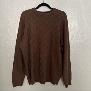Geoffrey Beene Men's Chocolate Crewneck Sweater